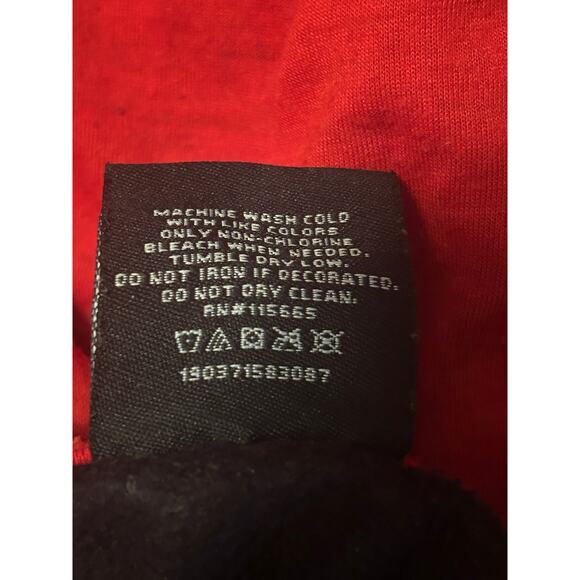 GUC Marvel Deadpool Black/Red Long Sleeve Hoodie Sweatshirt Size Large - Picture 4 of 5